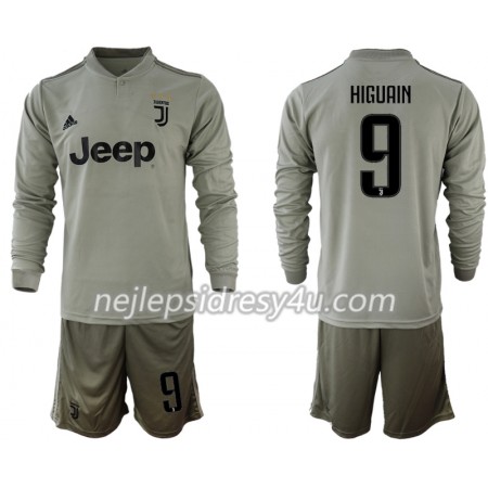 Fotbalový Dres Juventus HIGUAIN 9 Dětské Venkovní 2018/19 Dlouhý Rukáv